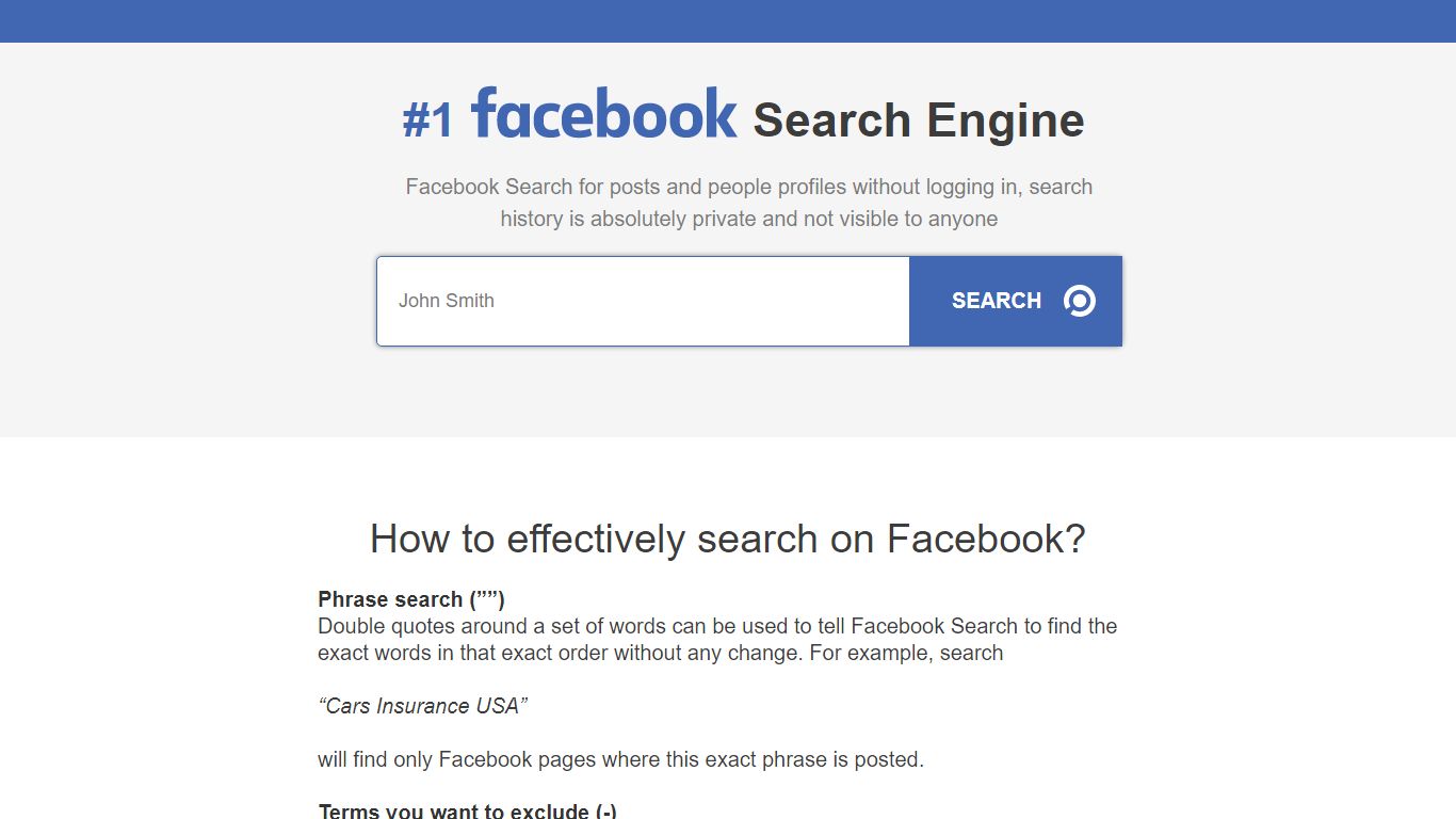 Facebook Search – Find Posts and Person Profiles